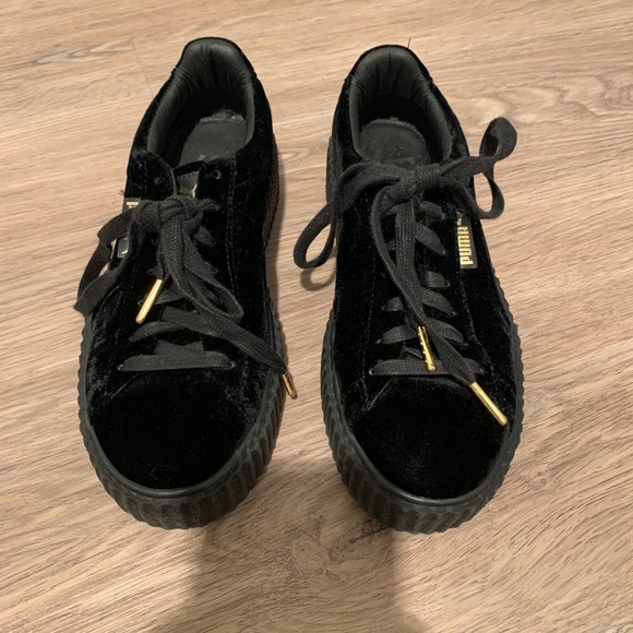 Puma Shoes - Fenty Puma black velvet creepers